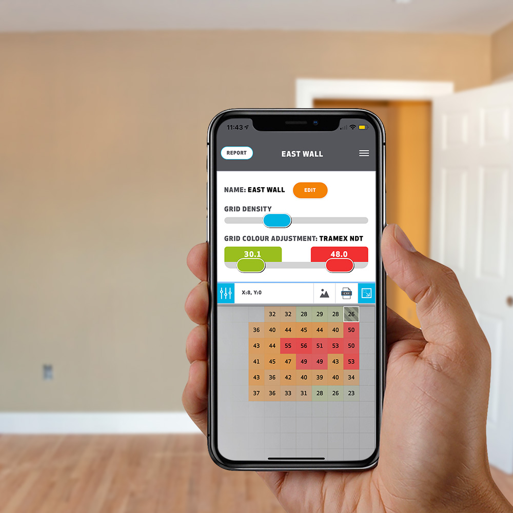 moisture mapping on drywall